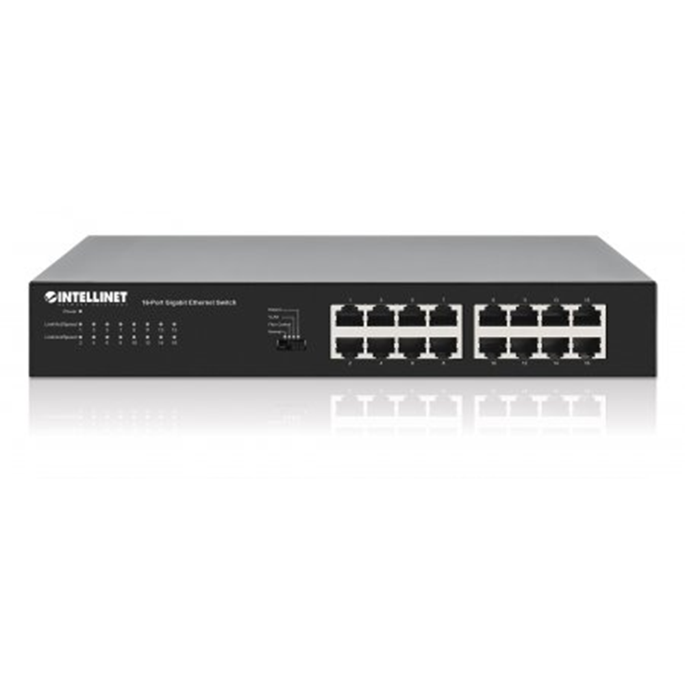 16-Port Gigabit Ethernet Switch Black, 126 (L) x 280 (W) x 44 (H) [mm]