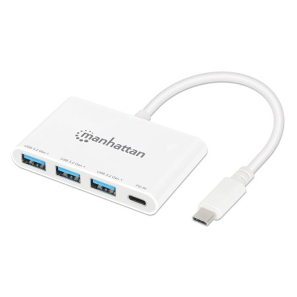 3-Port USB 3.0 Type-C Hub with Power Delivery White, 76 (L) x 37 (W) x 11 (H) [mm]