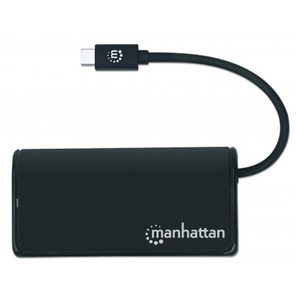 4-Port USB 3.0 Type-C Hub Black, 107 (L) x 30 (W) x 11 (H) [mm]