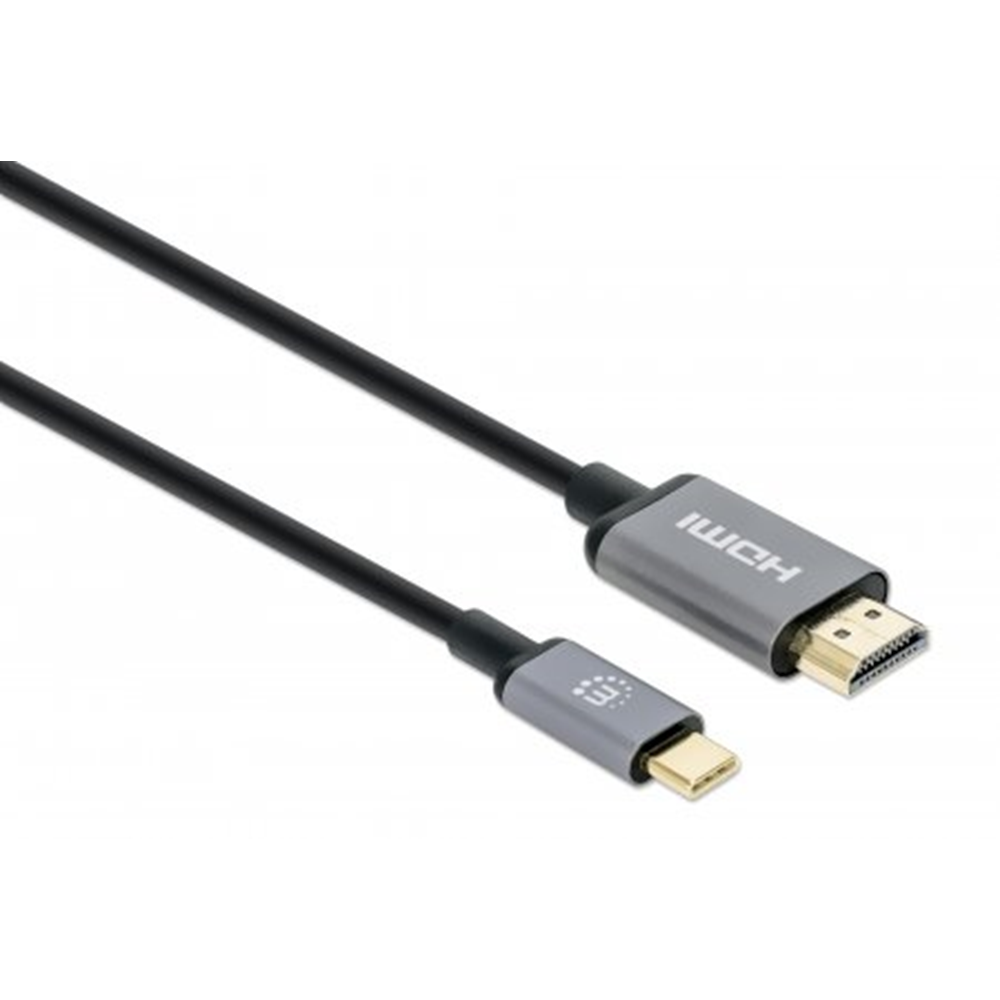 4K@60Hz USB-C to HDMI Adapter Cable Black, 1 (L) x 0.025 (W) x 0.0085 (H) [m]
