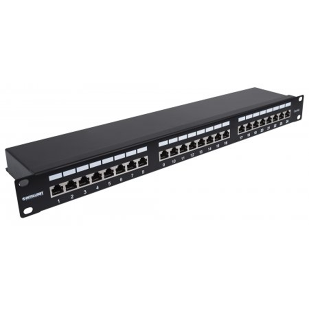 Cat6a Shielded Patch Panel Black