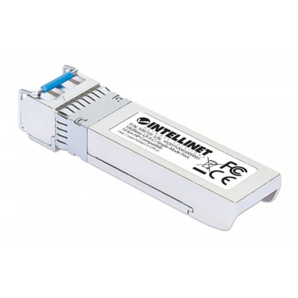 10 Gigabit Fiber SFP+ Optical Transceiver Module, 10GBase-LR (LC) Single-Mode Port, 10 km (6.2 mi.), HPE-compatible, Silver