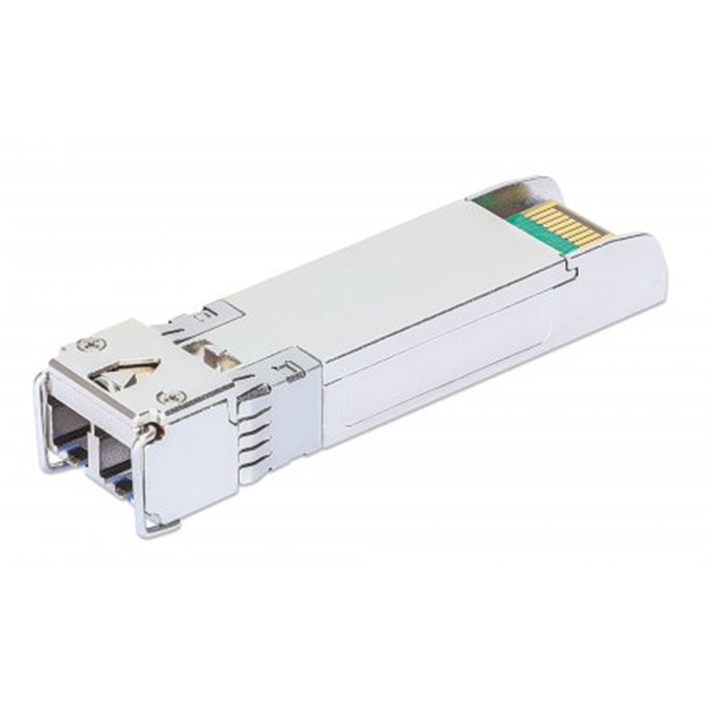 10 Gigabit Fiber SFP+ Optical Transceiver Module, 10GBase-LR (LC) Single-Mode Port, 10 km (6.2 mi.), HPE-compatible, Silver