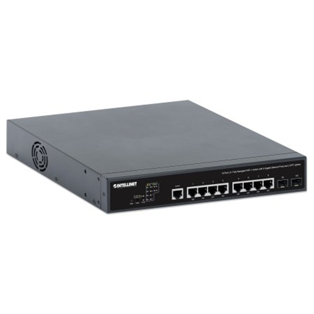 10-Port L2+ Fully Managed PoE++ Switch with 8 Gigabit Ethernet Ports and 2 SFP Uplinks