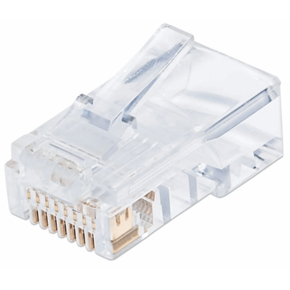 100-Pack Cat5e RJ45 Modular Plugs Pro Line Transparent