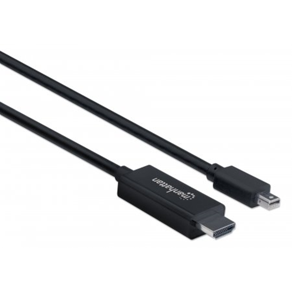 1080p Mini DisplayPort to HDMI Cable, Mini DisplayPort Male to HDMI Male Cable, 1.8 m (6 ft.), Black 