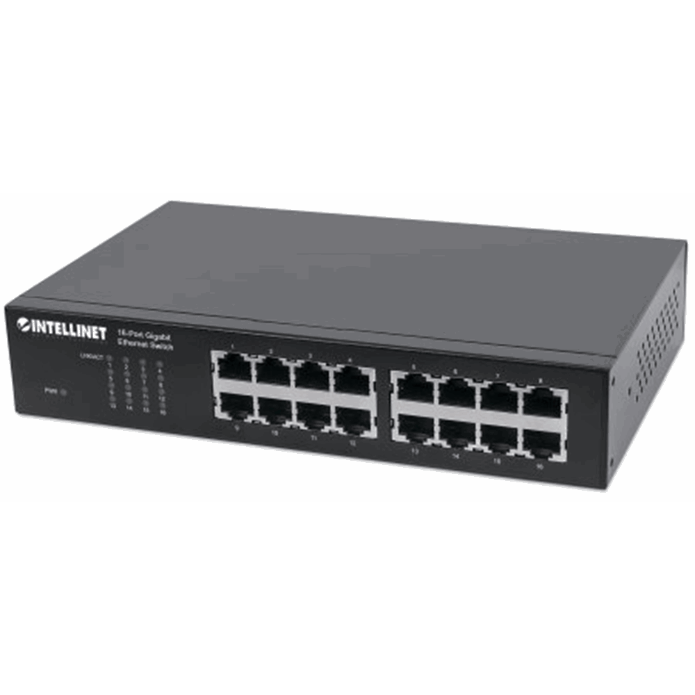 16-Port Gigabit Ethernet Switch Black, 136 (L) x 216 (W) x 41 (H) [mm]