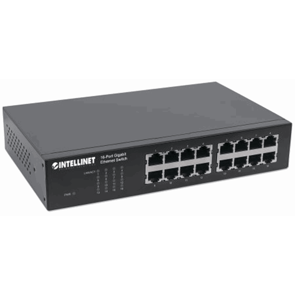 16-Port Gigabit Ethernet Switch Black, 136 (L) x 216 (W) x 41 (H) [mm]