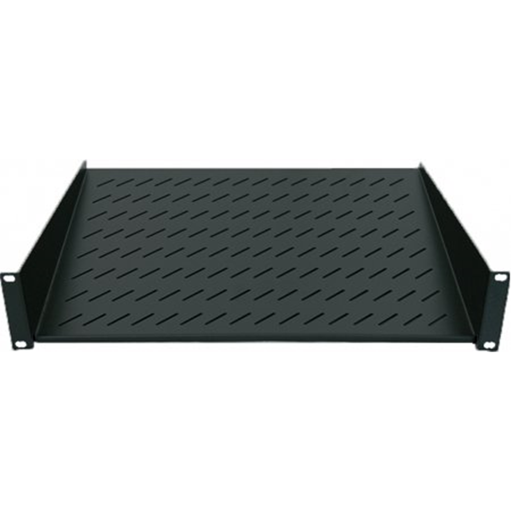 19" Cantilever Shelf Black RAL9005, 150 (L) x 483 (W) x 45 (H) [mm]