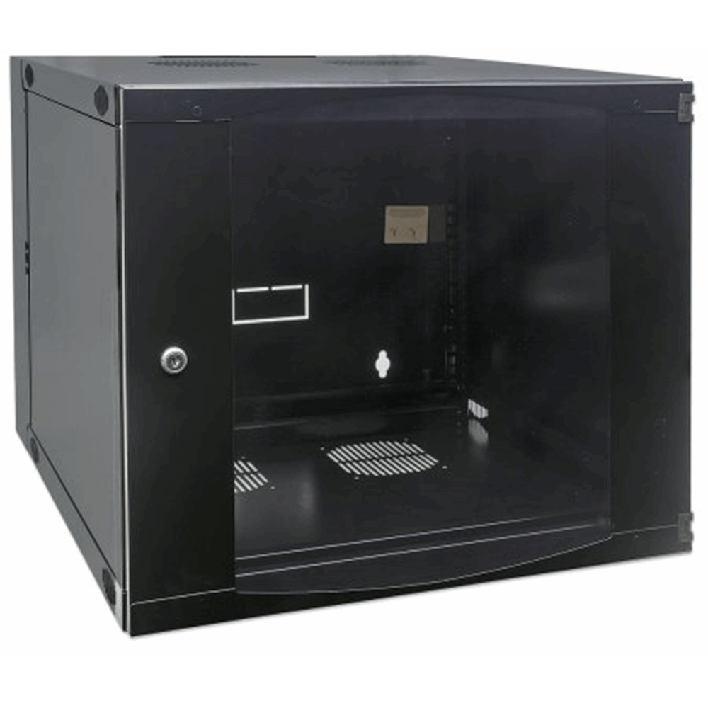 19" Double Section Wallmount Cabinet  Black, 600 (D) x 540 (W) x 725 (H) [mm]