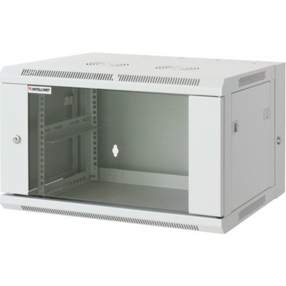 19" Double Section Wallmount Cabinet Gray RAL7035