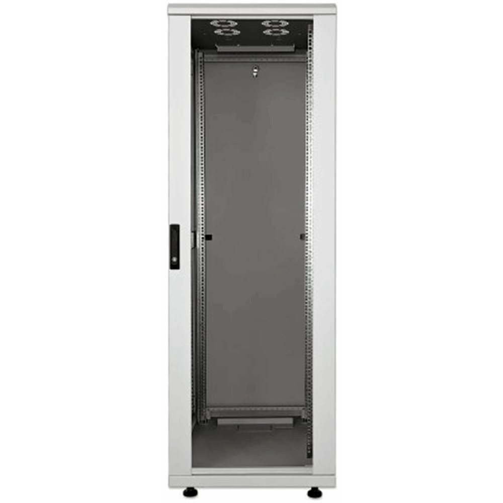 19" Network Cabinet, 22U,  IP20-rated housing, Flatpack, Gray