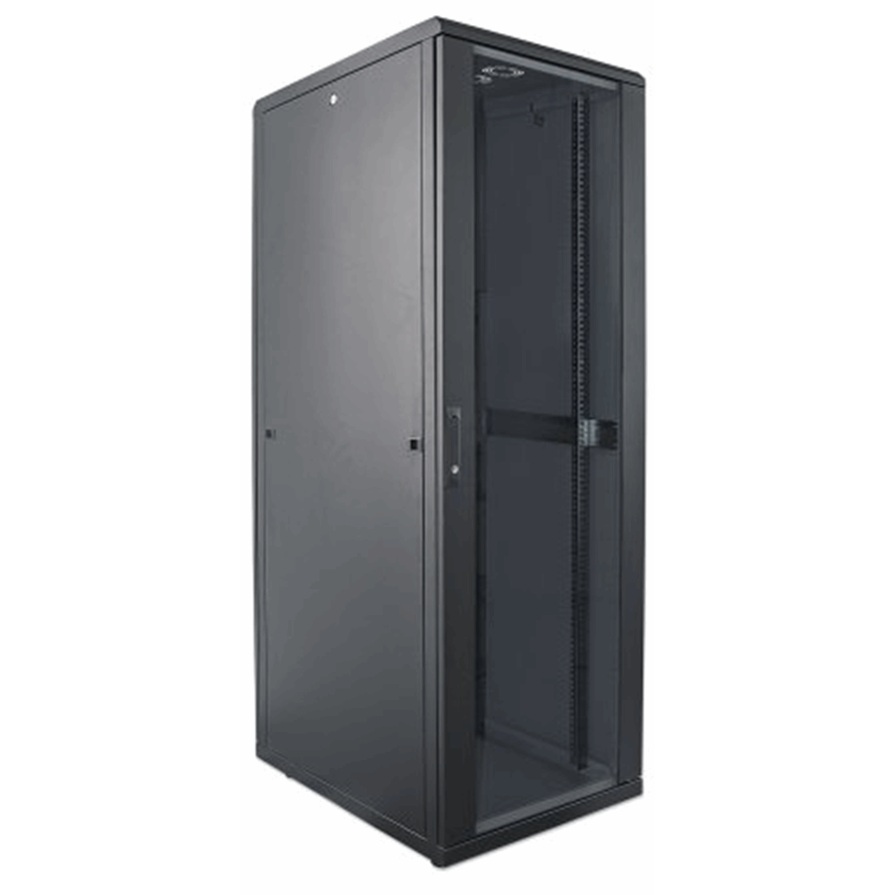 19" Network Cabinet, 32U, 800 (D) x 800 (W) x 1588 (H) mm, IP20-rated housing, Flat Pack, Black