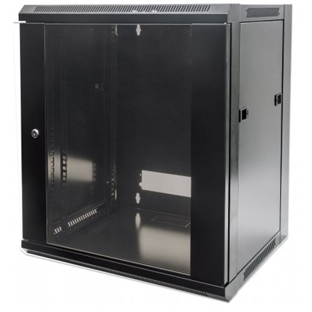 19" Wallmount Cabinet Black RAL9005, 370 x 570 x 450 (mm)