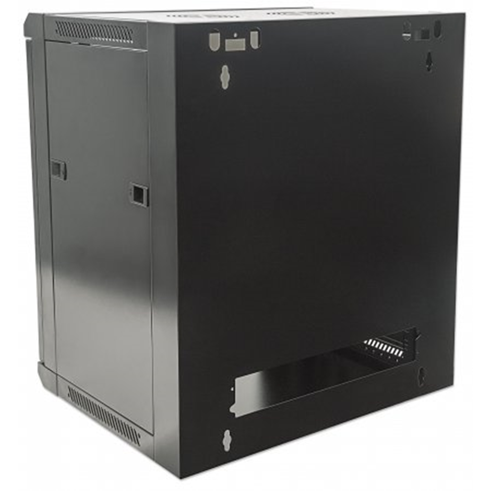 19" Wallmount Cabinet Black RAL9005, 500 x 570 x 450 (mm)
