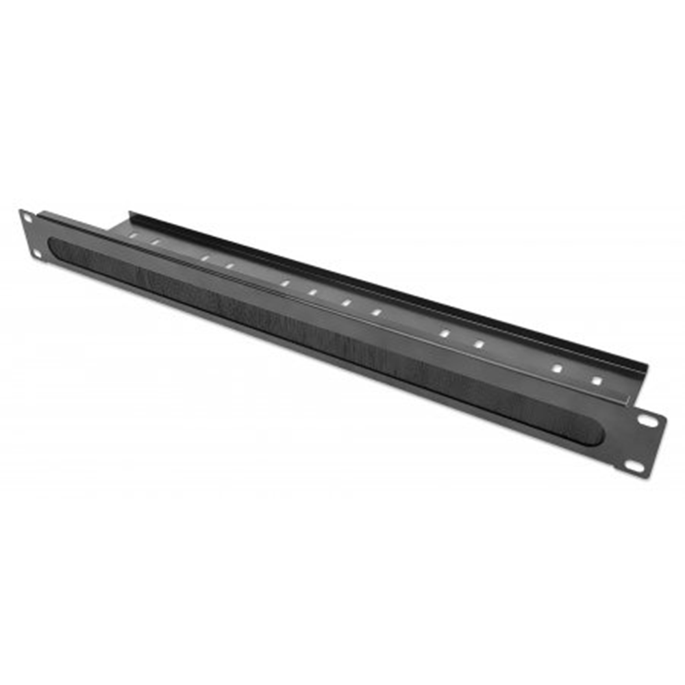 19" Cable Entry Panel with Cable Tray 2-Pack Black RAL9005