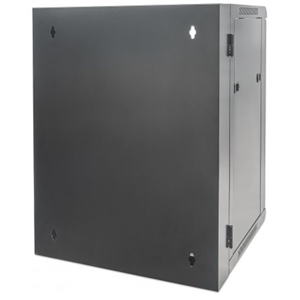 19" Double Section Wallmount Cabinet Black RAL9005