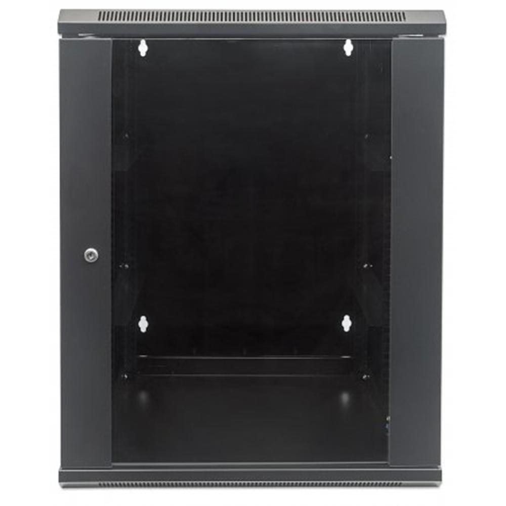 19" Double Section Wallmount Cabinet Black RAL9005, 770 x 600 x 550 (mm)