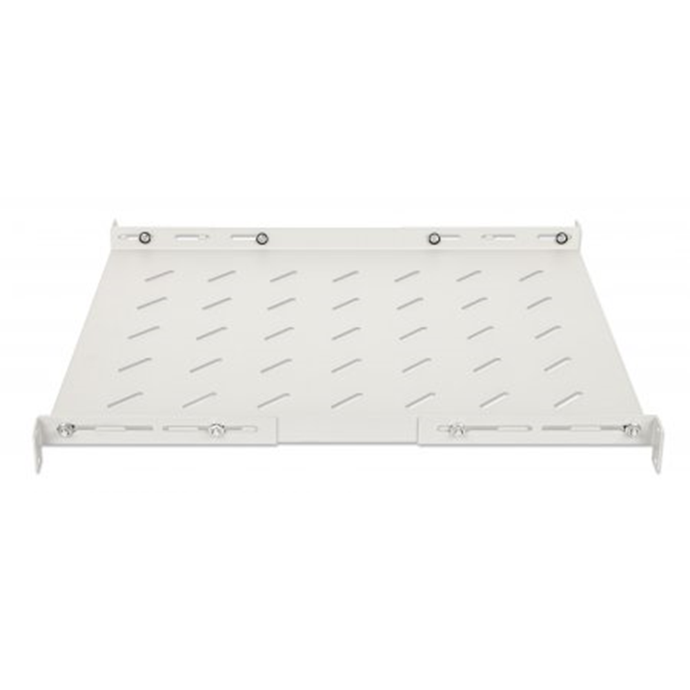 19" Shelf with Variable Rails for Fixed Mounting Gray RAL7035, 550 (L) x 483 (W) x 15 (H) [mm]