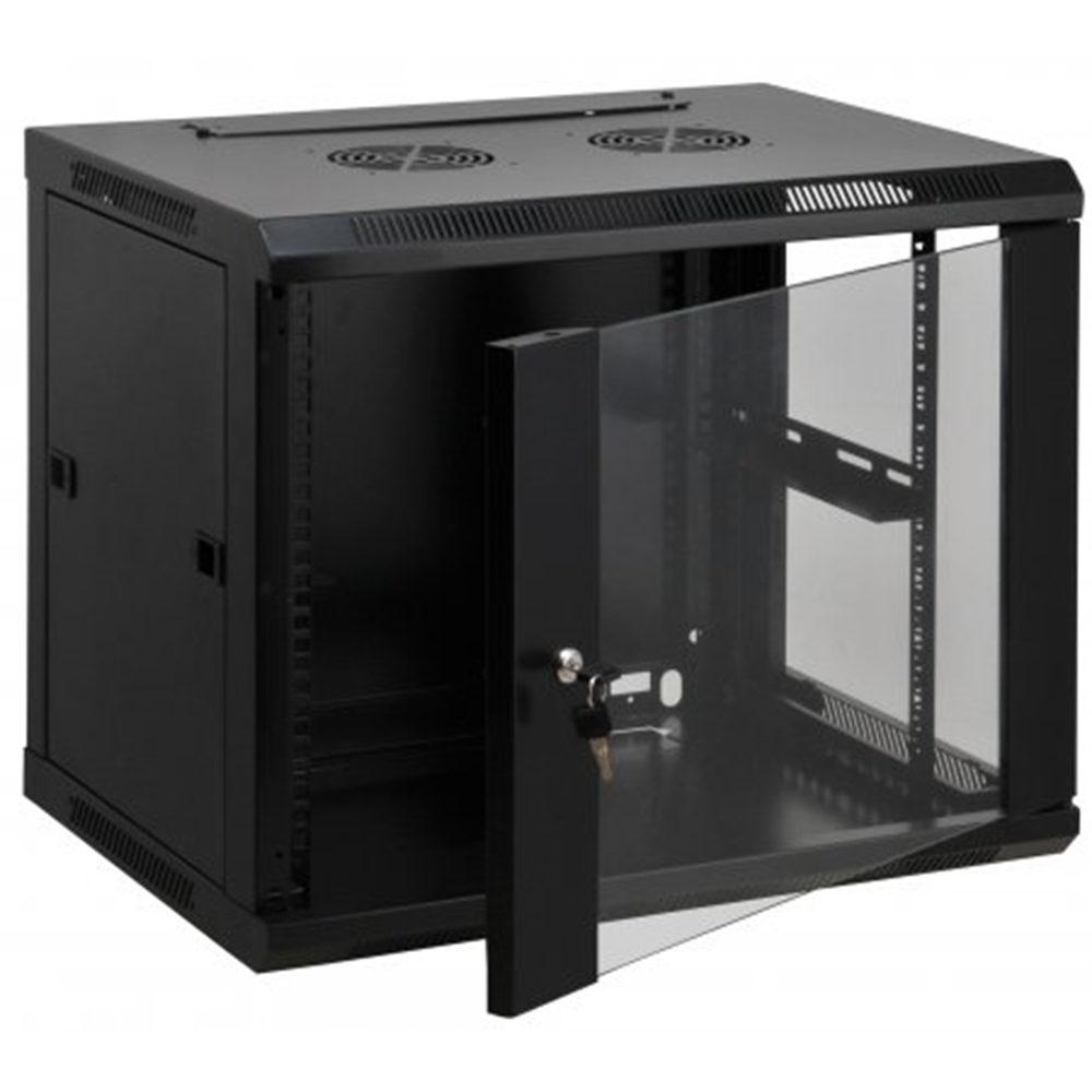 19" Wallmount Cabinet Black RAL9005, 500 x 600 x 600 (mm)
