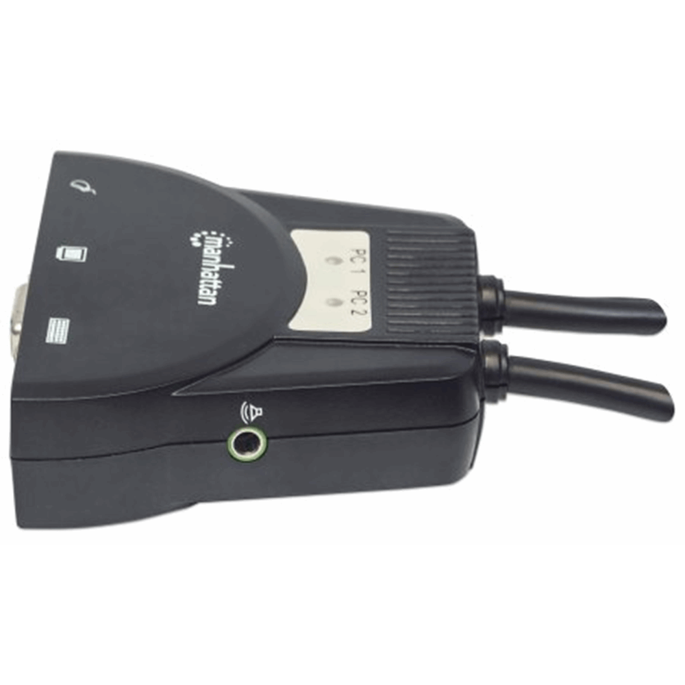 2-Port Mini KVM Switch, 2-Port USB, Audio Support