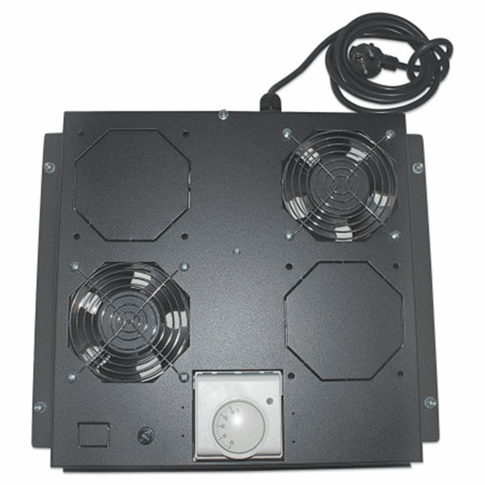 2-Fan Ventilation Unit for 19" Racks Black RAL9005