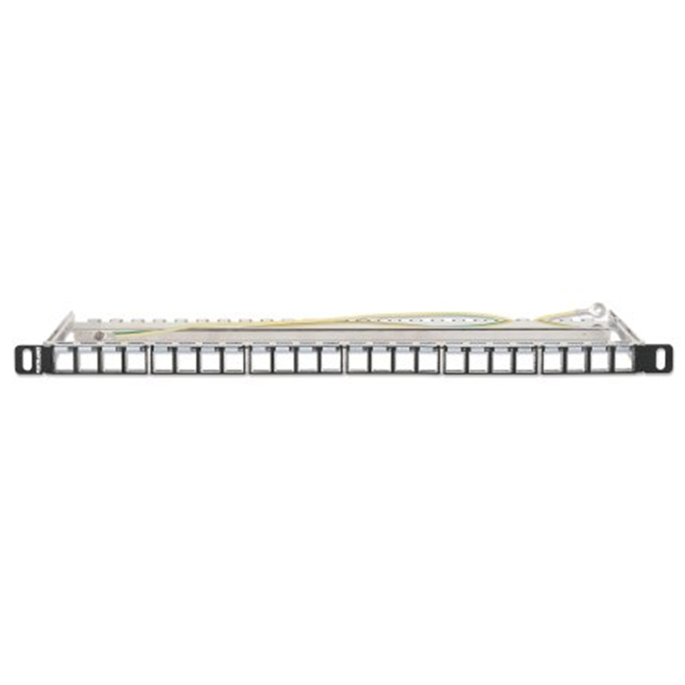 24-Port Shielded Blank Patch Panel, 0.5U