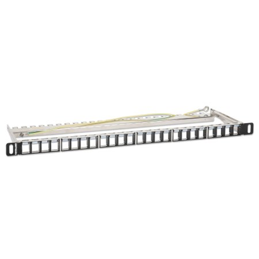 24-Port Shielded Blank Patch Panel, 0.5U