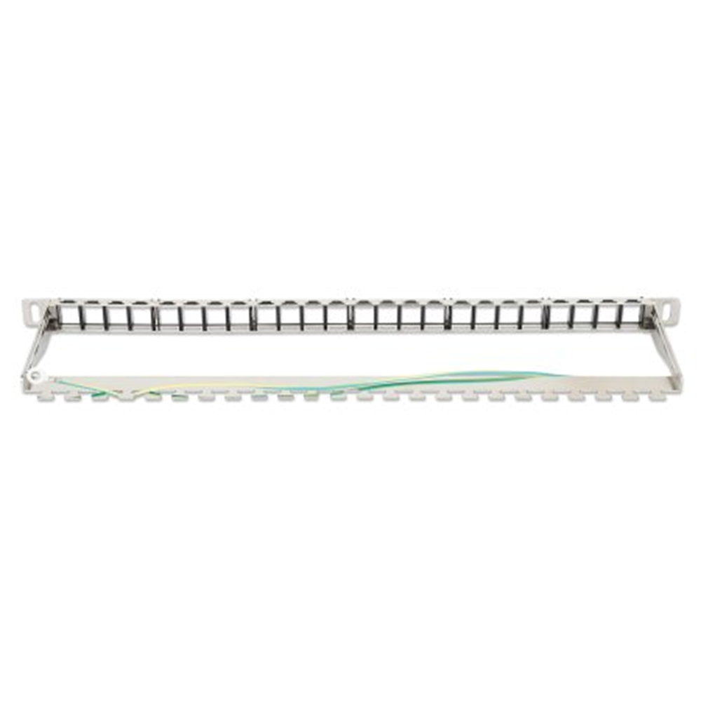 24-Port Shielded Blank Patch Panel, 0.5U