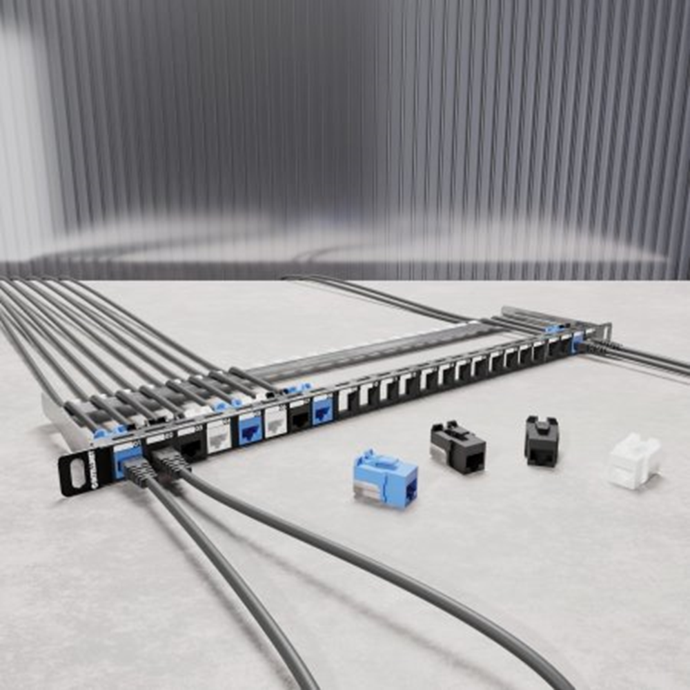 24-Port Shielded Blank Patch Panel, 0.5U