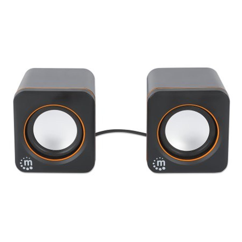 2600 Series Stereo Computer Speakers Black/Orange