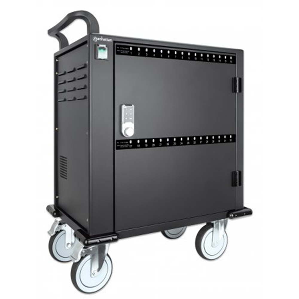 32-Port USB-C Charging Cart - 576 W Black, 375 (L) x 560 (W) x 590 (H) [mm]