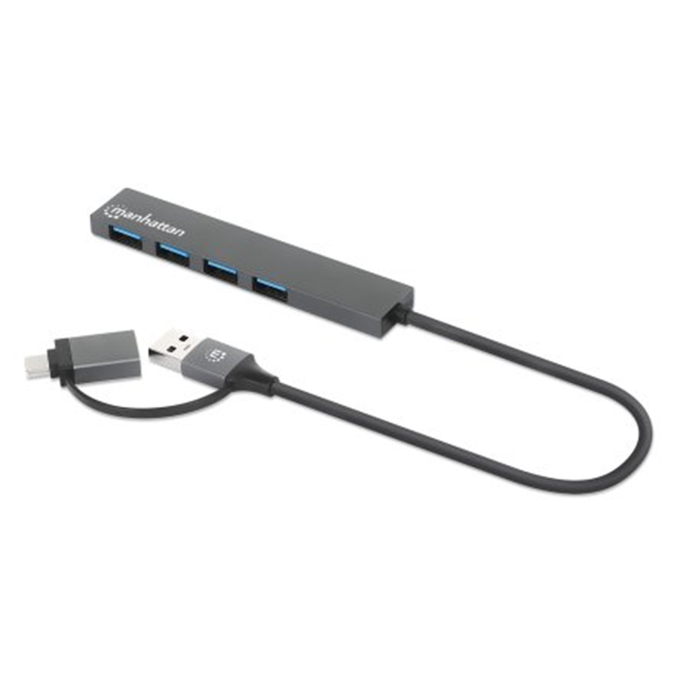 4-Port USB 3.0 Type-C / Type-A Combo Hub Space Gray