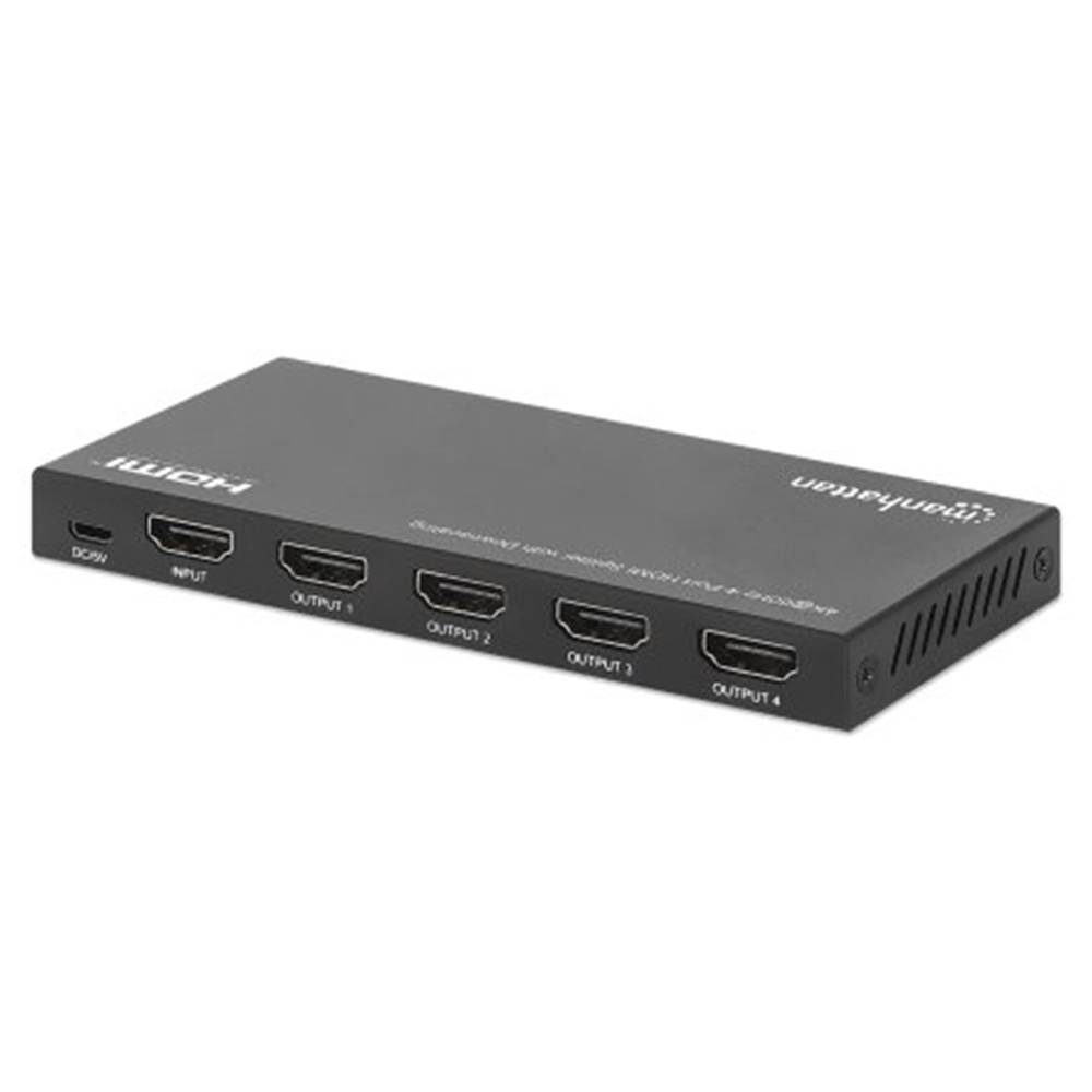 4K@60Hz 4-Port HDMI Splitter with Downscaling