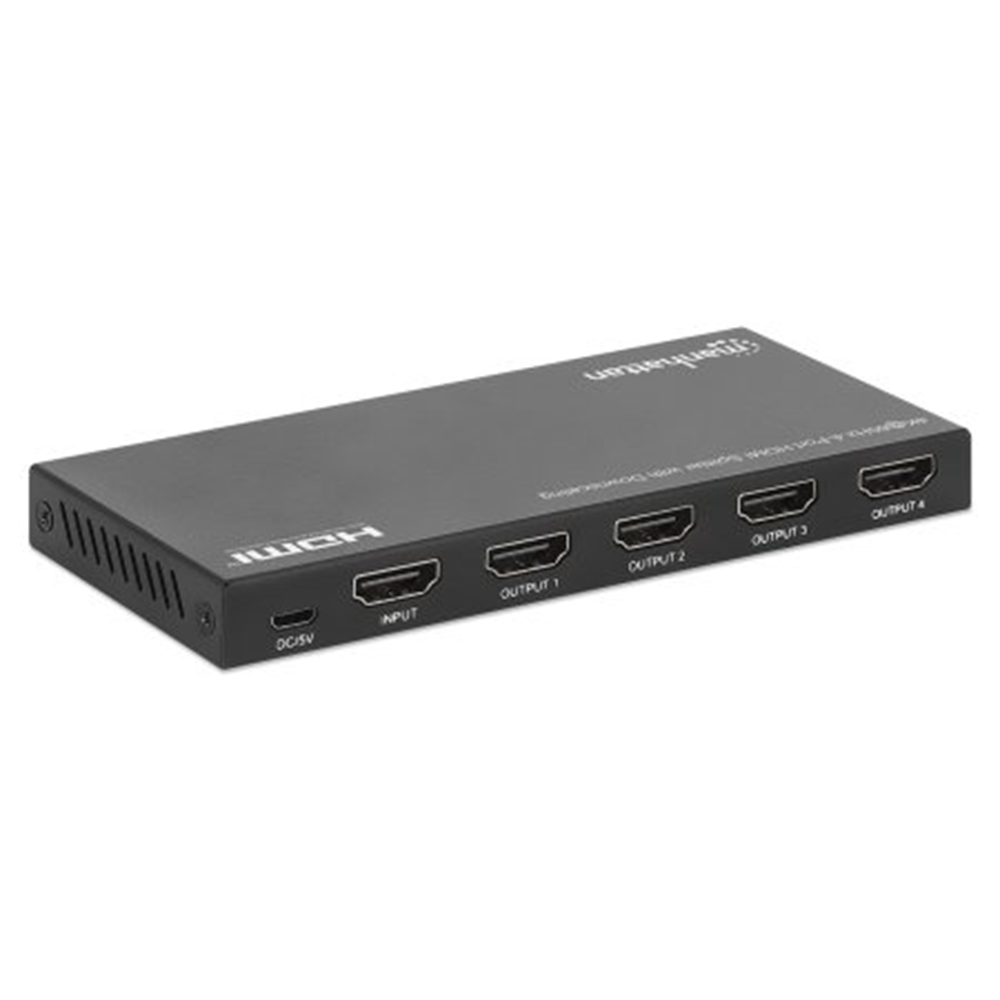 4K@60Hz 4-Port HDMI Splitter with Downscaling