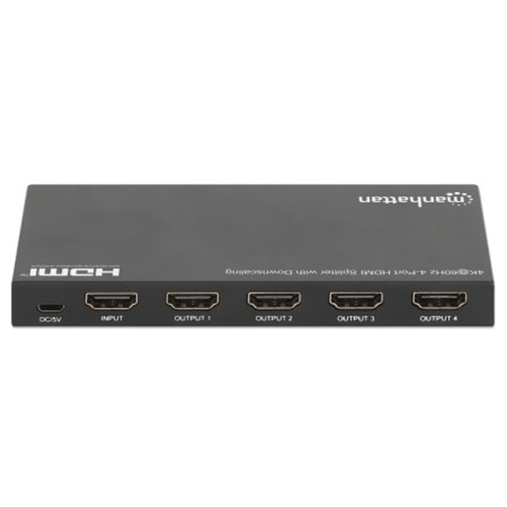 4K@60Hz 4-Port HDMI Splitter with Downscaling