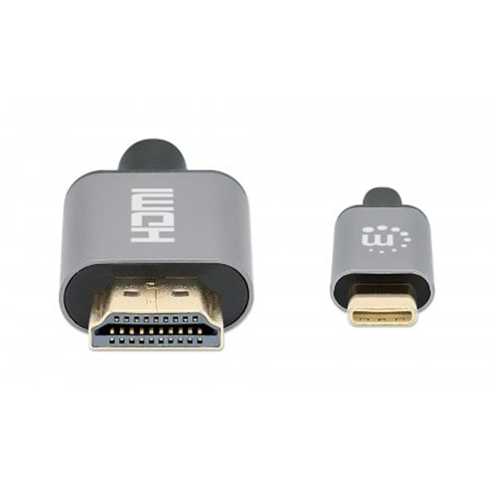 4K@60Hz USB-C to HDMI Adapter Cable Black, 1 (L) x 0.025 (W) x 0.0085 (H) [m]