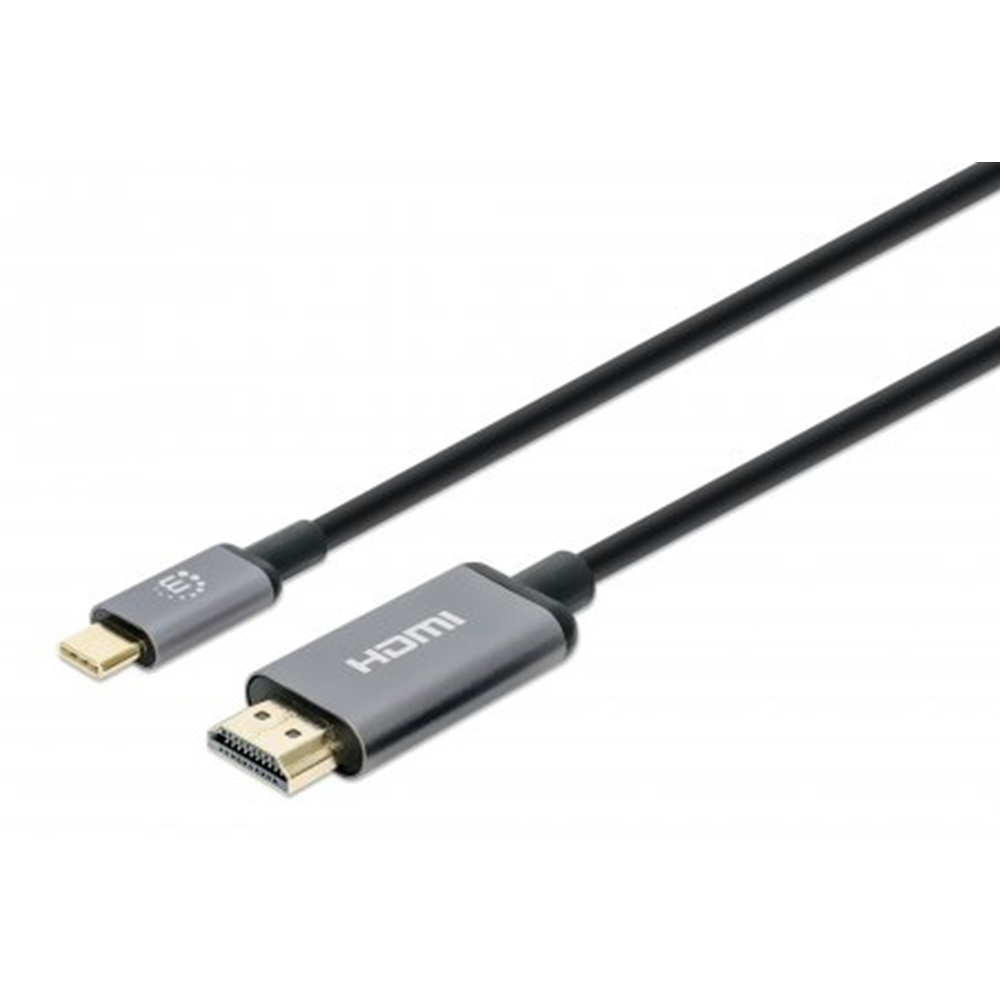 4K@60Hz USB-C to HDMI Adapter Cable Black, 2 (L) x 0.025 (W) x 0.0085 (H) [m]