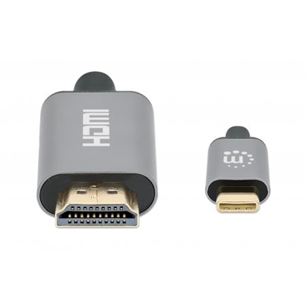 4K@60Hz USB-C to HDMI Adapter Cable Black, 2 (L) x 0.025 (W) x 0.0085 (H) [m]
