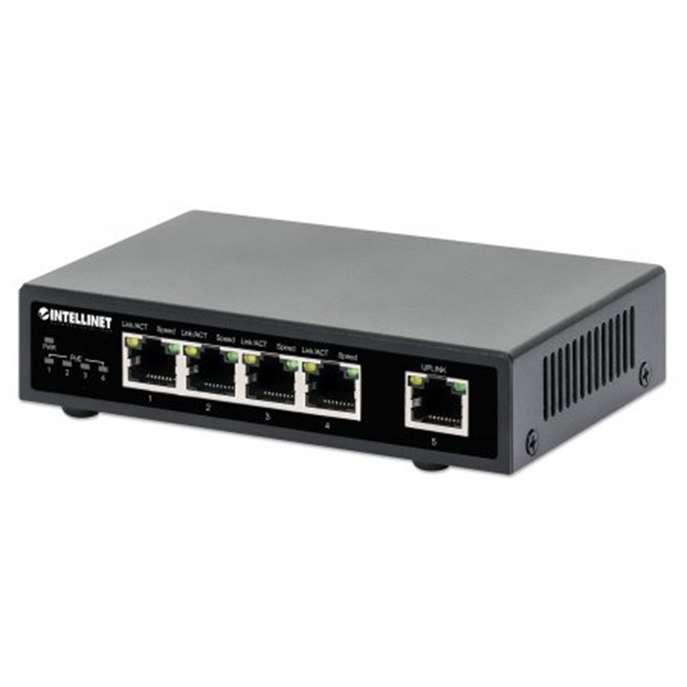5-Port Gigabit Ethernet PoE+ Switch Black, 86 (L) x 130 (W) x 29 (H) [mm]