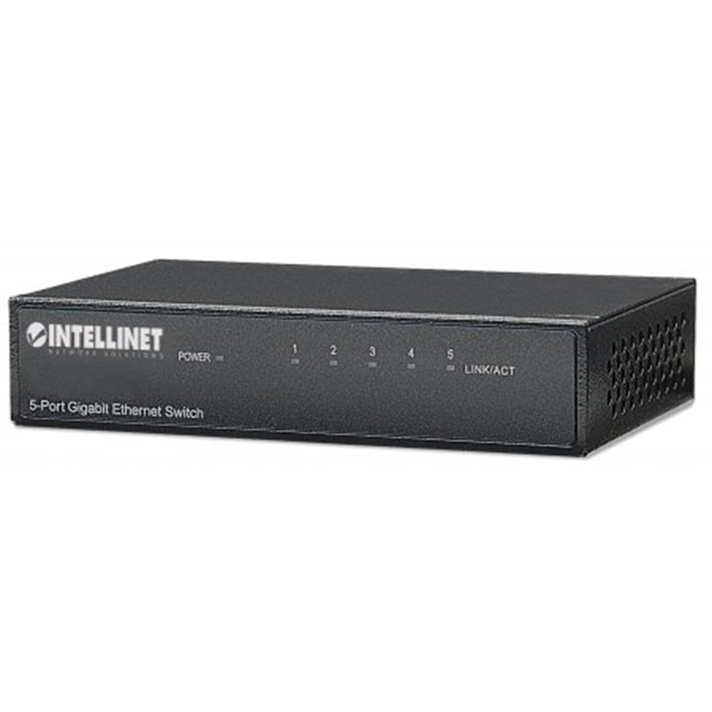5-Port Gigabit Ethernet Switch Black, 64 (L) x 100 (W) x 24 (H) [mm]