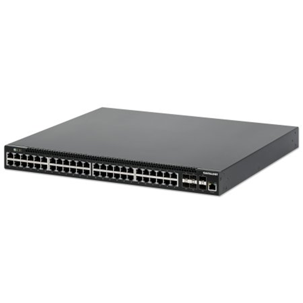 54-Port L3 Fully Managed PoE+ Switch with 48 Gigabit Ethernet Ports and 6 SFP+ Uplinks