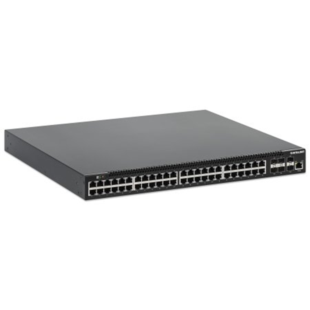 54-Port L3 Fully Managed PoE+ Switch with 48 Gigabit Ethernet Ports and 6 SFP+ Uplinks