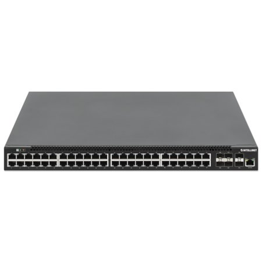 54-Port L3 Fully Managed PoE+ Switch with 48 Gigabit Ethernet Ports and 6 SFP+ Uplinks