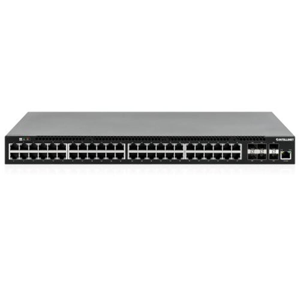 54-Port L3 Fully Managed PoE+ Switch with 48 Gigabit Ethernet Ports and 6 SFP+ Uplinks