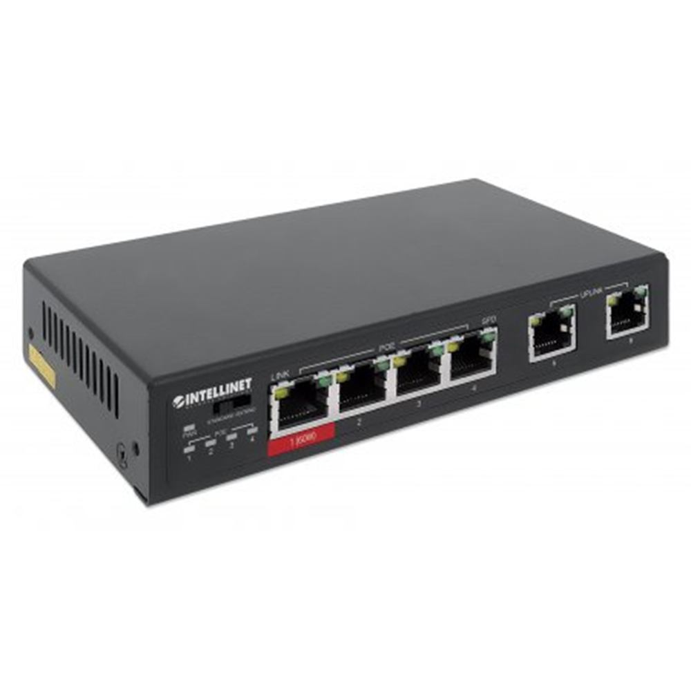 6-Port Fast Ethernet Switch with 4 PoE Ports (1 x High-Power PoE)