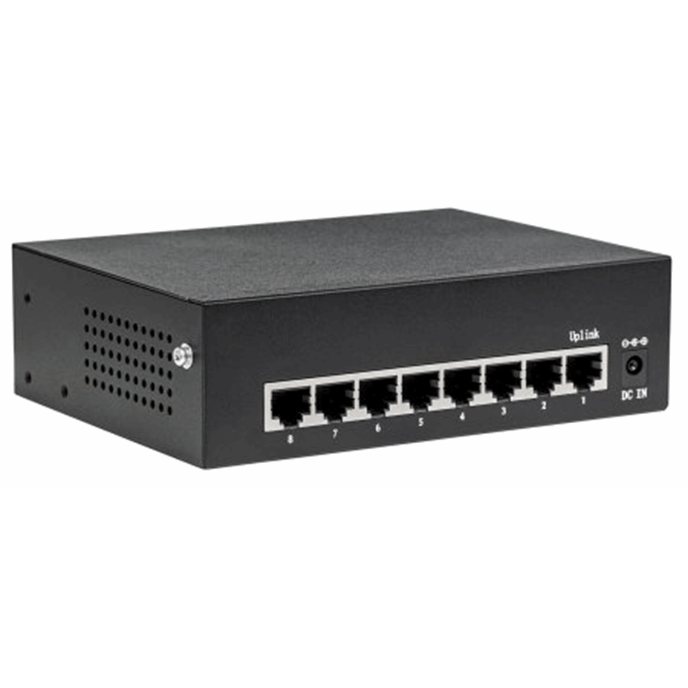 8-Port Gigabit Ethernet PoE+ Switch Black, 155 (L) x 117.2 (W) x 46 (H) [mm]