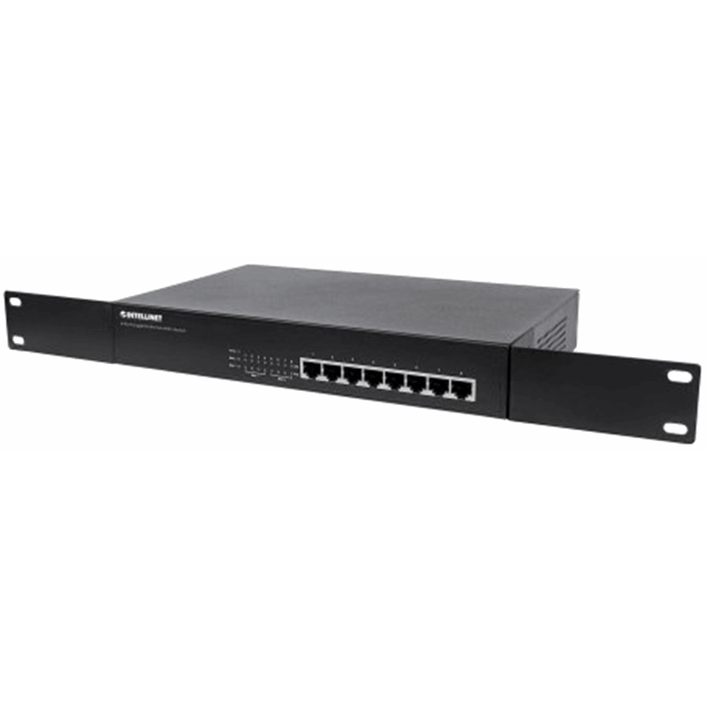 8-Port Gigabit Ethernet PoE+ Switch Black, 180 (L) x 280 (W) x 44 (H) [mm]
