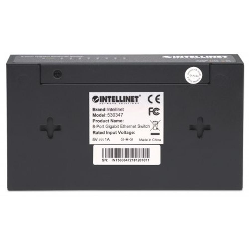 8-Port Gigabit Ethernet Switch Black, 76 (L) x 140 (W) x 28 (H) [mm]