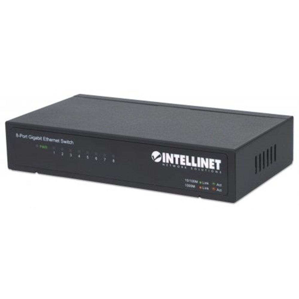 8-Port Gigabit Ethernet Switch Black, 67 (L) x 140 (W) x 28 (H) [mm]
